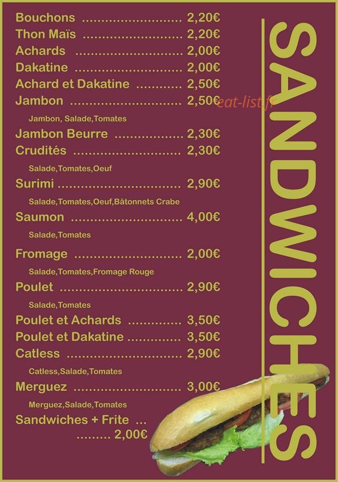 Resto Shalimar — carte page 1