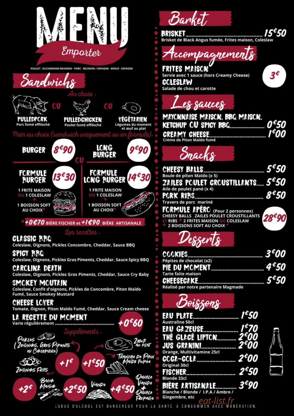 Smok'eat — carte page 4