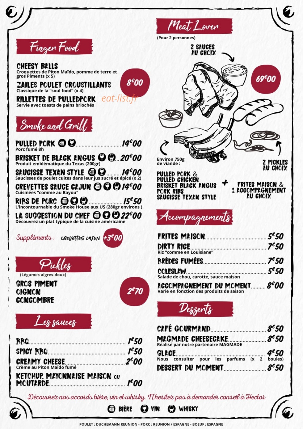 Smok'eat — carte page 3