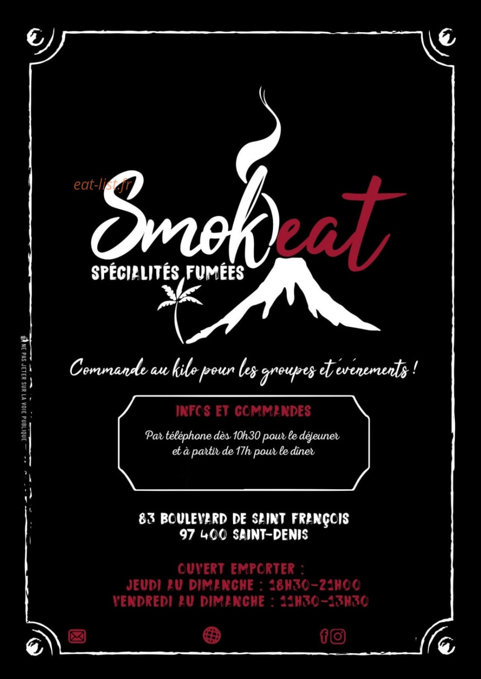 Smok'eat — carte page 1