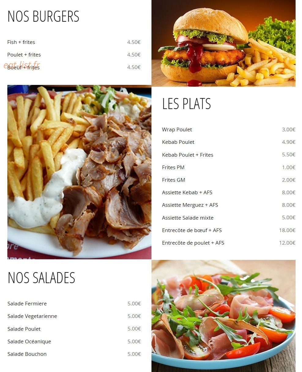 Snack Boulevard de l'océan — carte page 2