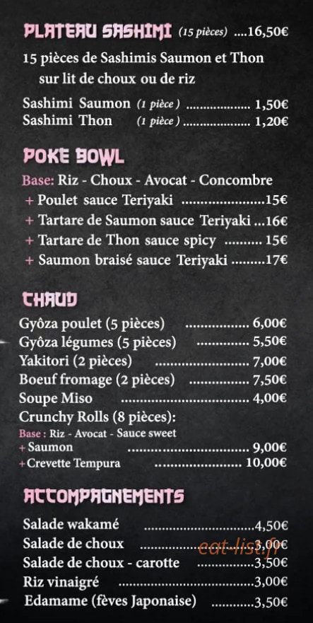 Sushi d'art — carte page 2