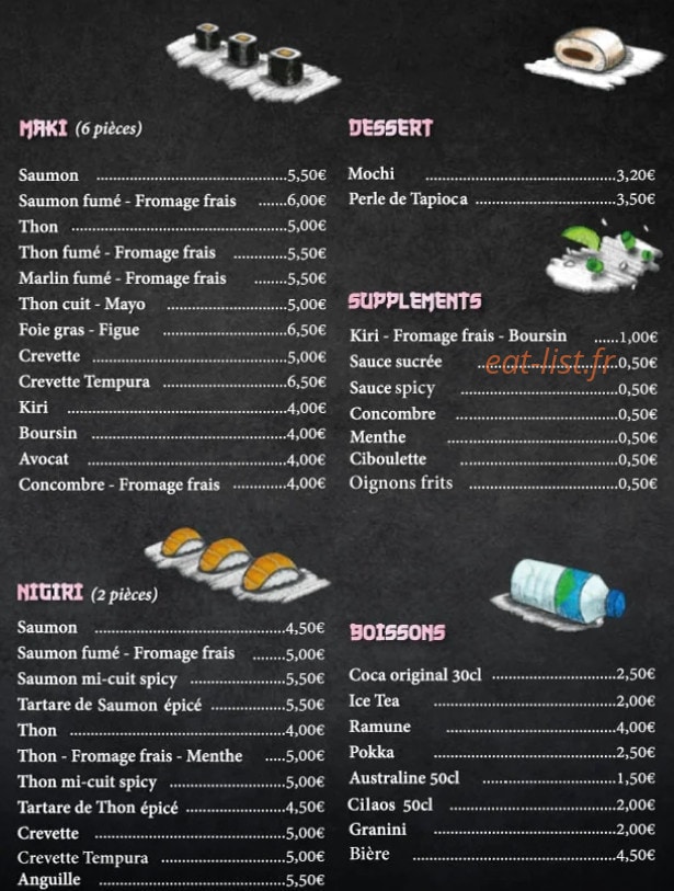 Sushi d'art — carte page 4