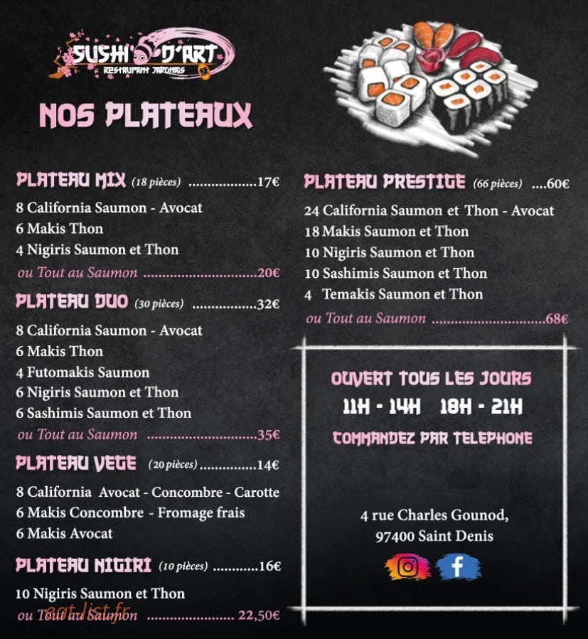 Sushi d'art — carte page 1
