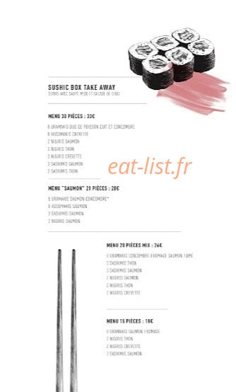 Sushic — carte page 1