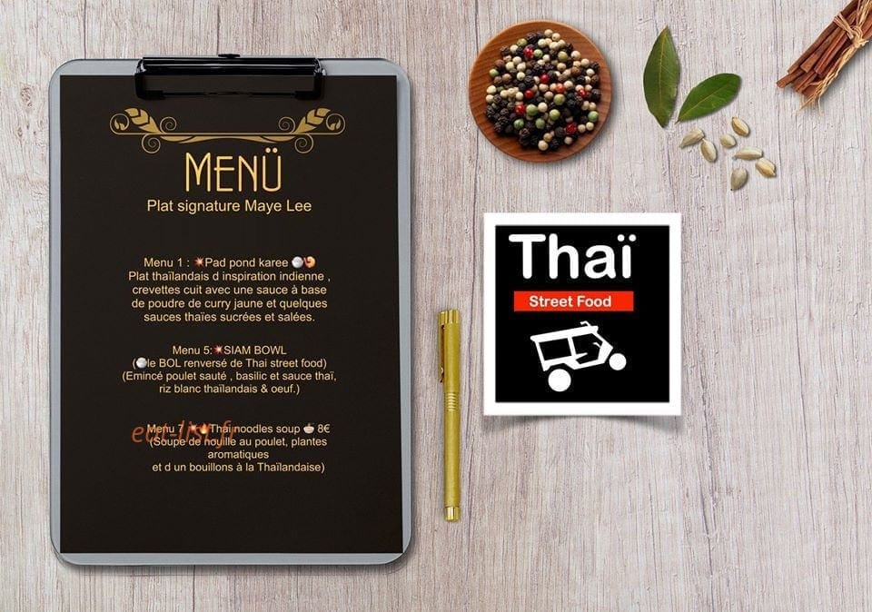 Thaï Street Food — carte page 1