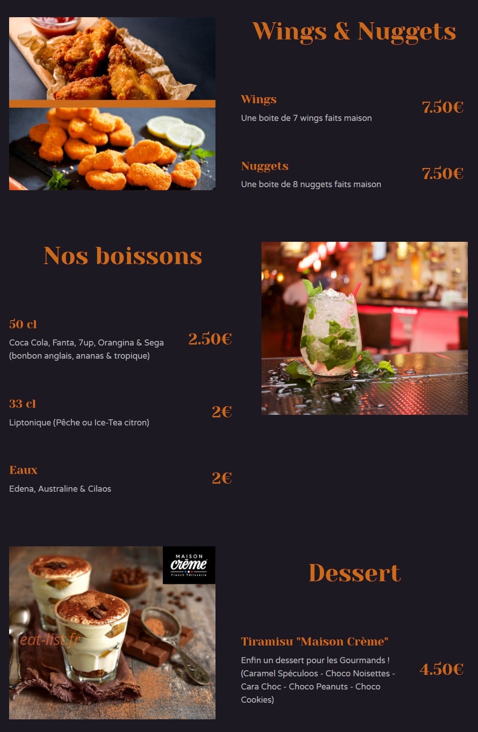 The Grill — carte page 4