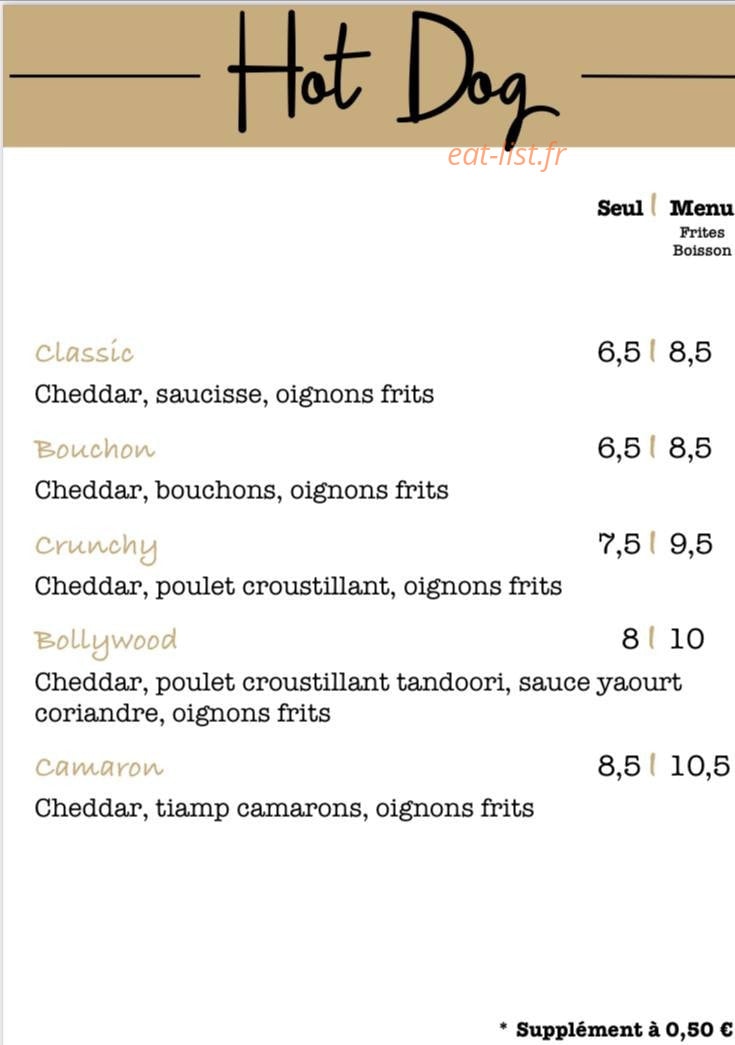 The S'wich — carte page 2