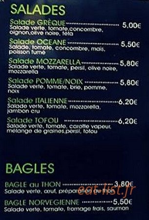 Ti Kaz Gourmet — carte page 1