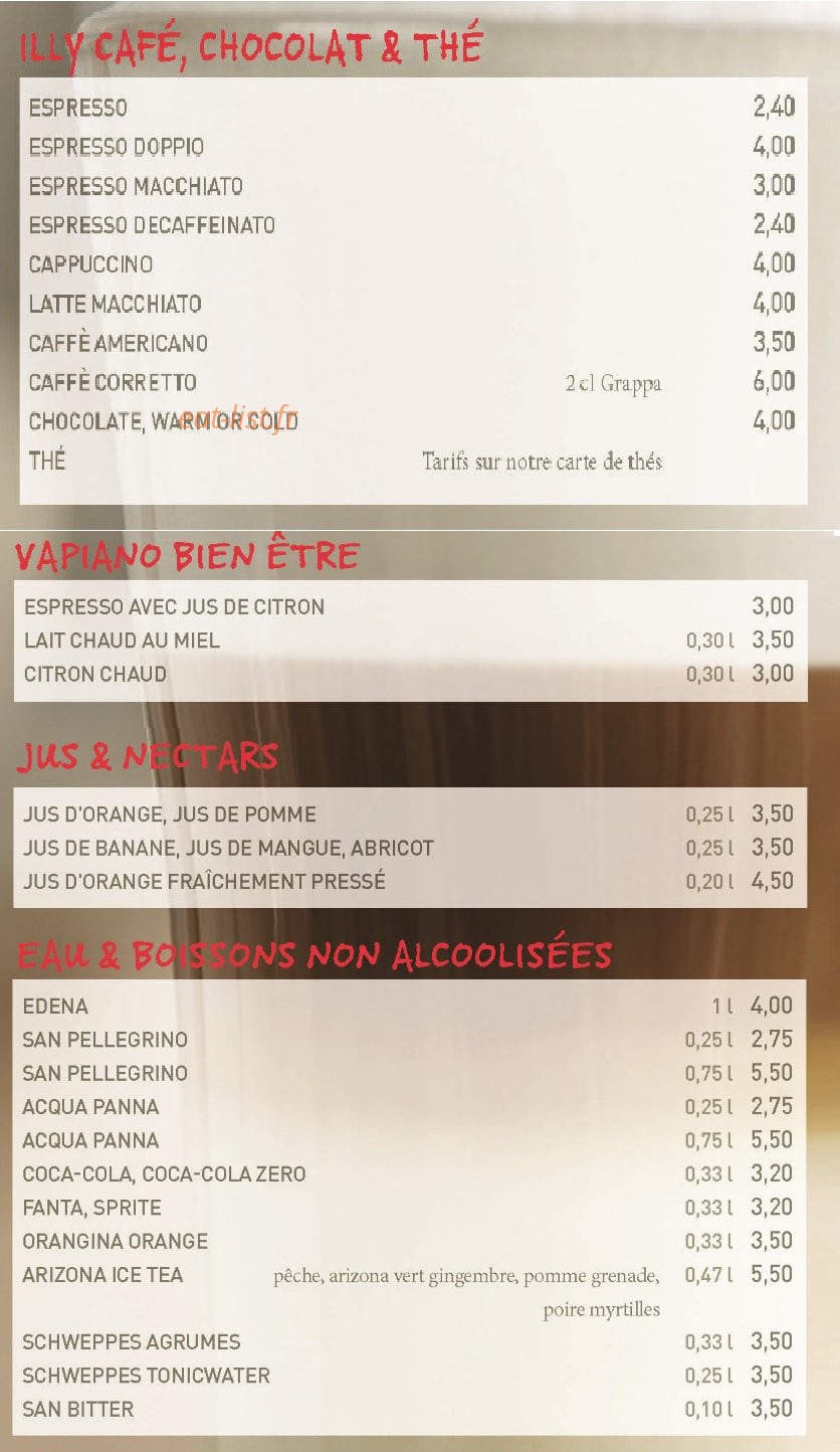 Vapiano — carte page 5