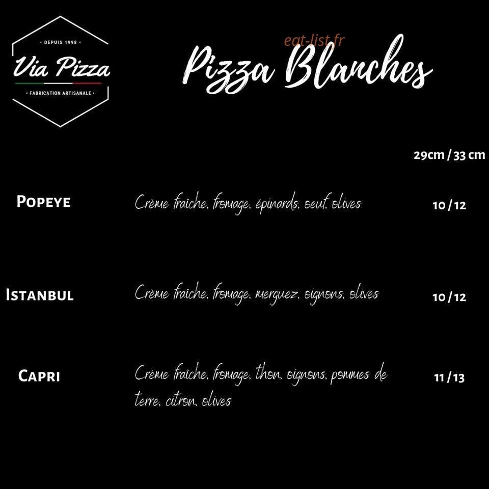 Via Pizza — carte page 8