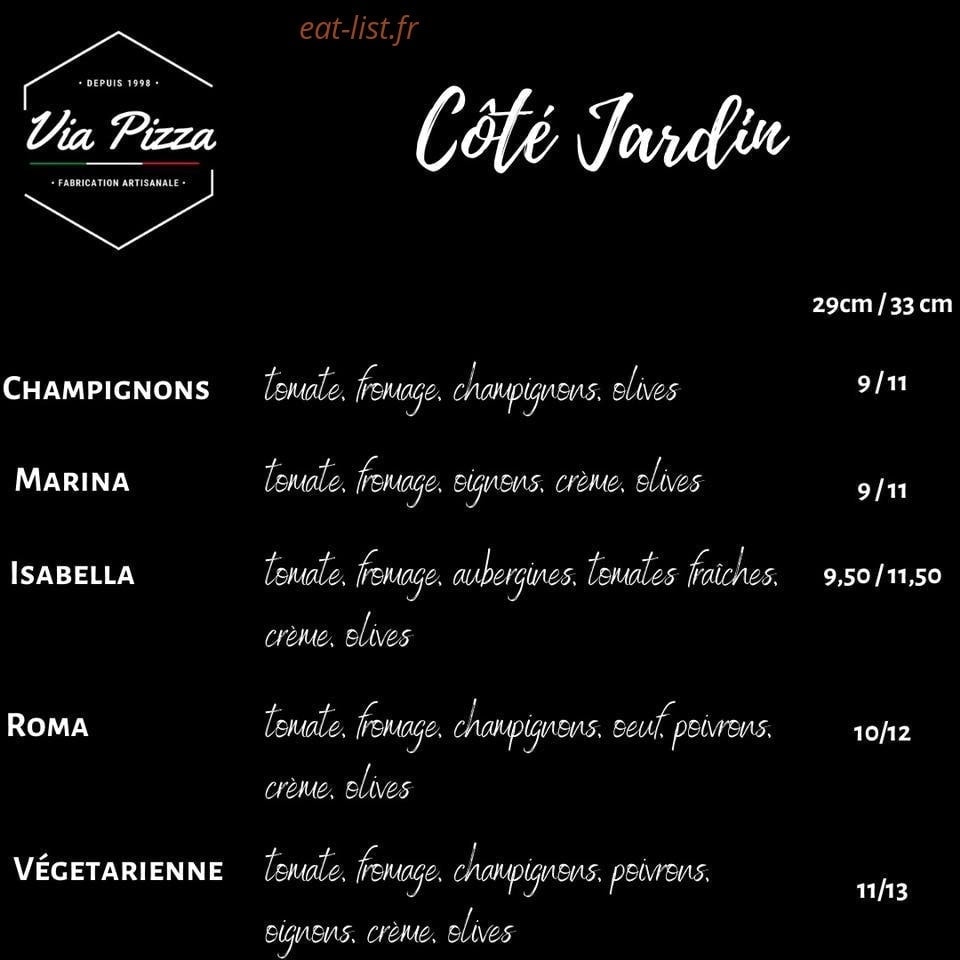 Via Pizza — carte page 12