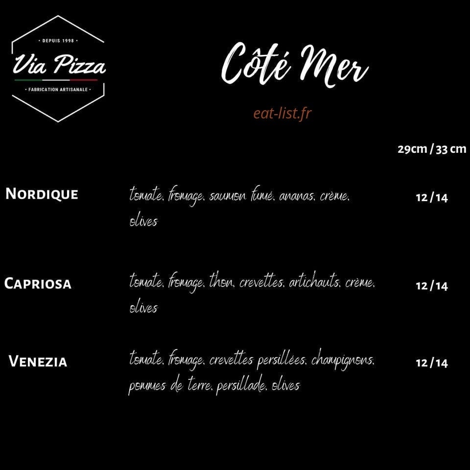 Via Pizza — carte page 10