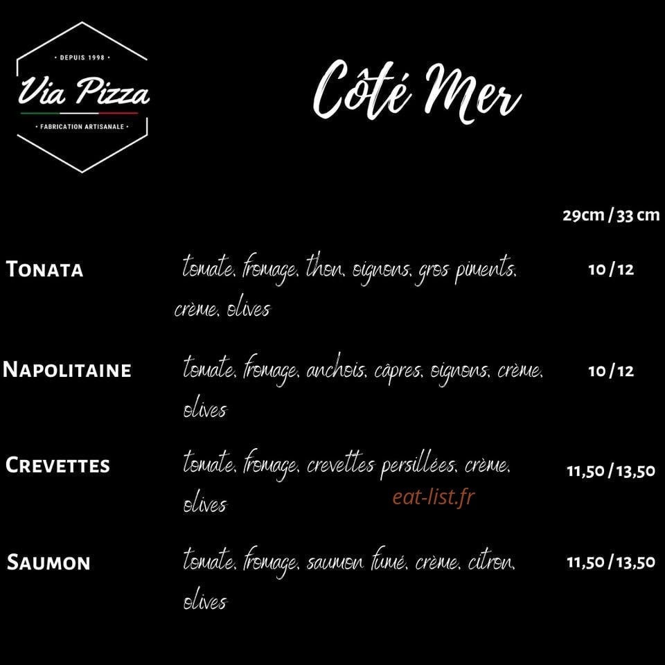 Via Pizza — carte page 11