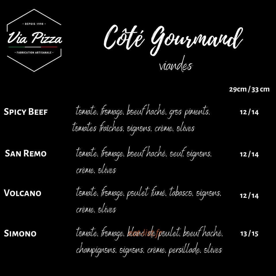 Via Pizza — carte page 6