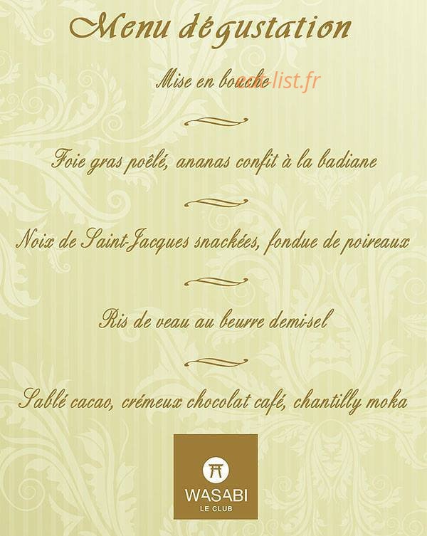 Wasabi — carte page 1
