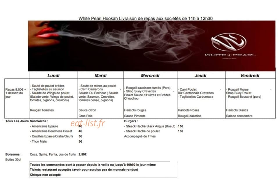 White Pearl H — carte page 1