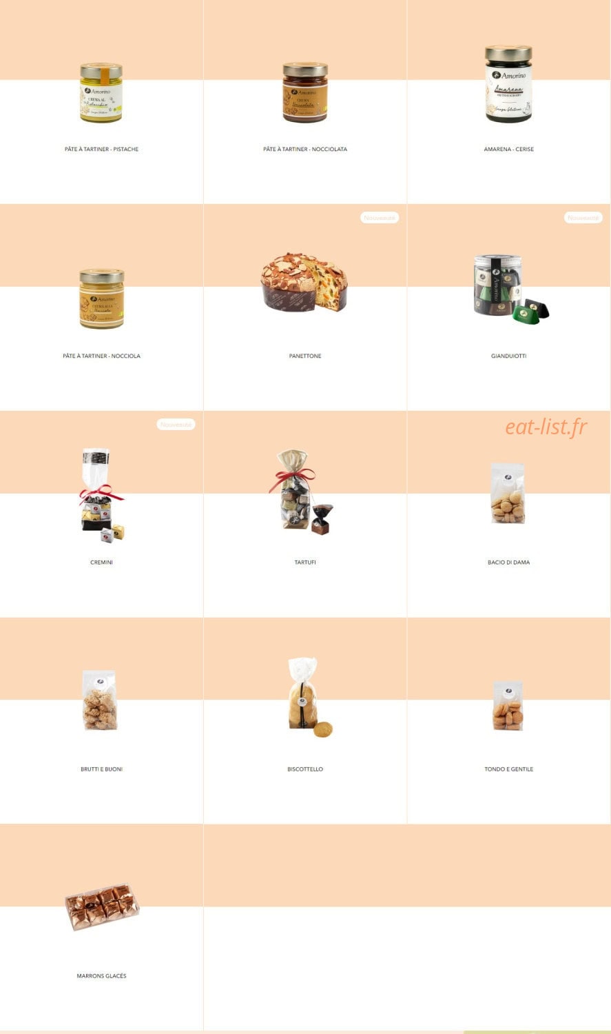 Amorino — carte page 9