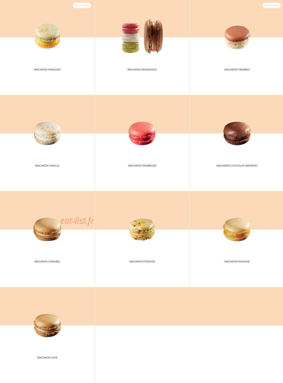 Amorino — carte page 8