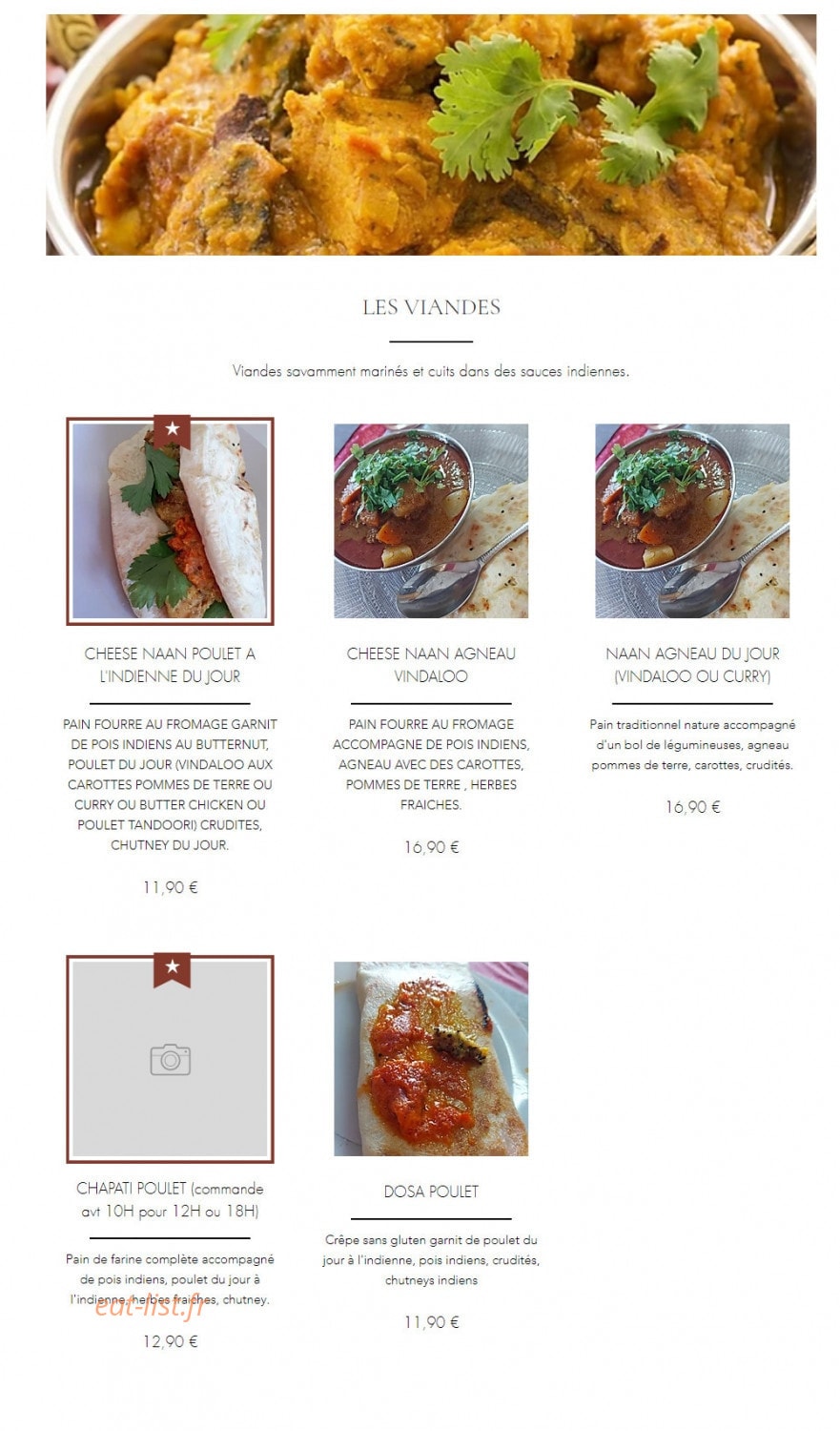 Chaat Masala — carte page 3
