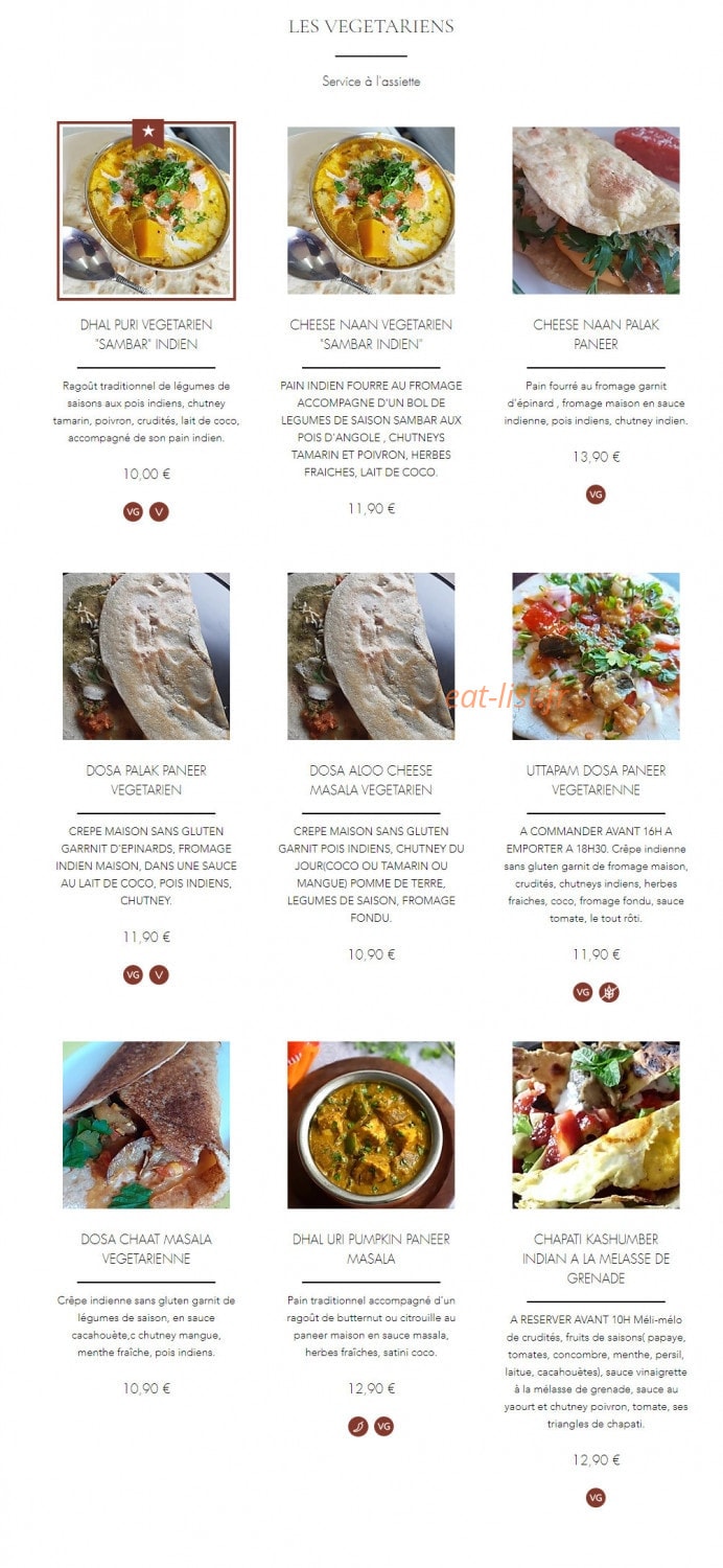 Chaat Masala — carte page 2
