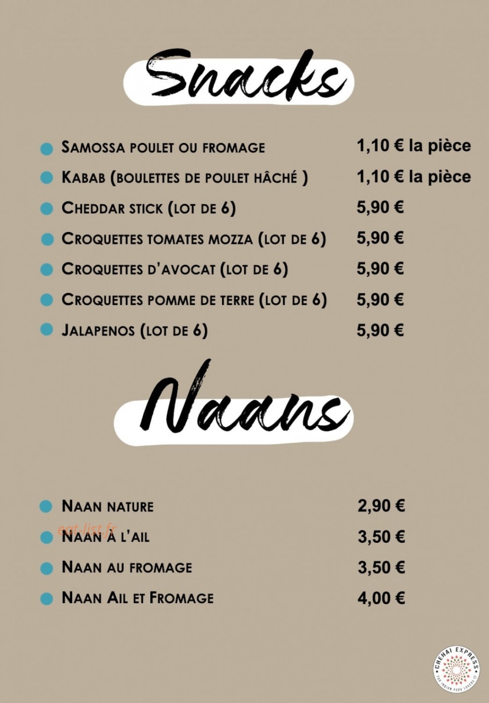 Chenai Express — carte page 2
