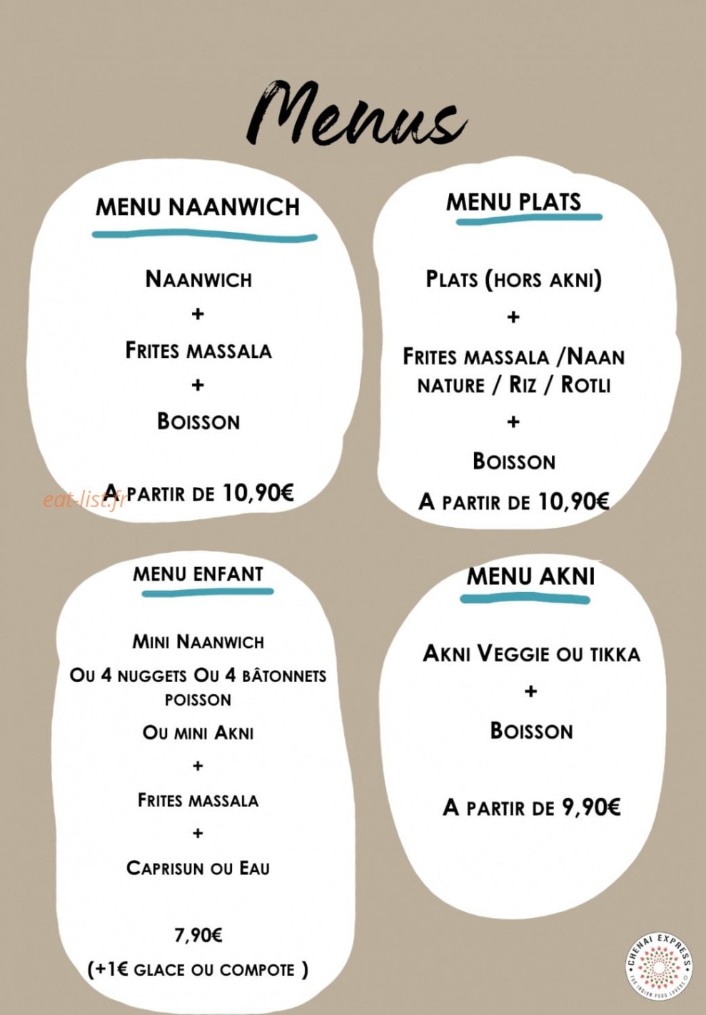 Chenai Express — carte page 1