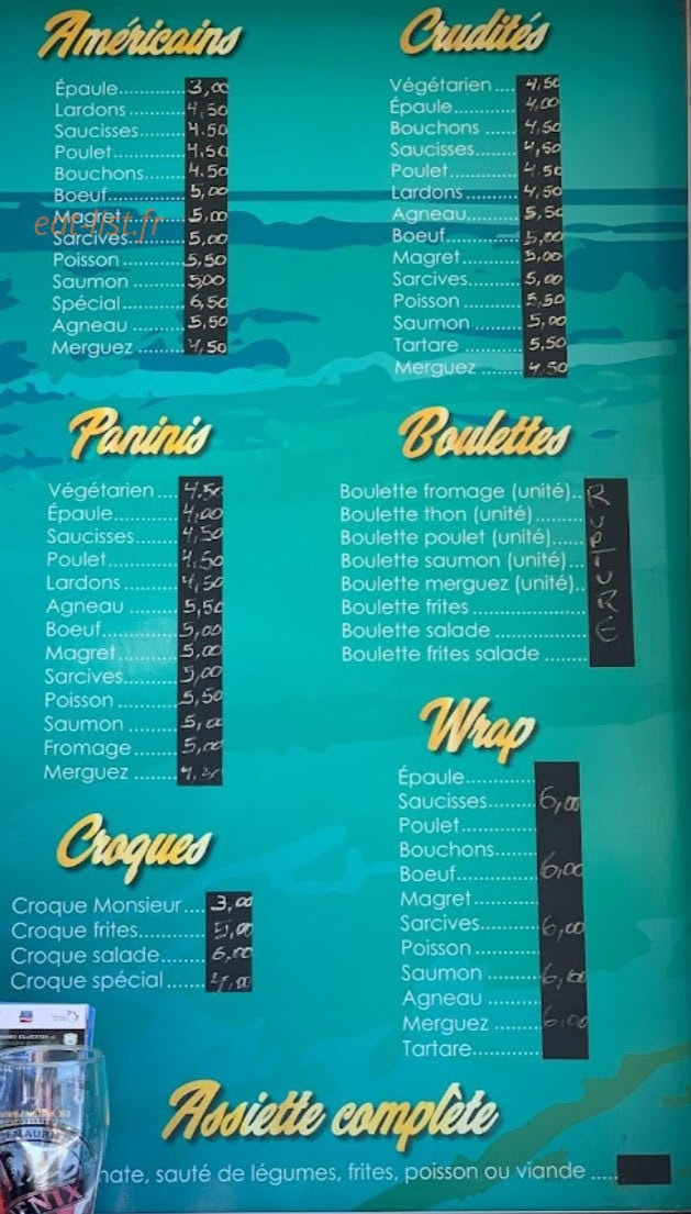 Chez Leny — carte page 1
