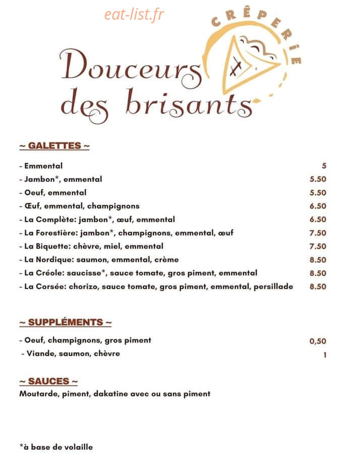 Douceurs des brisants — carte page 1