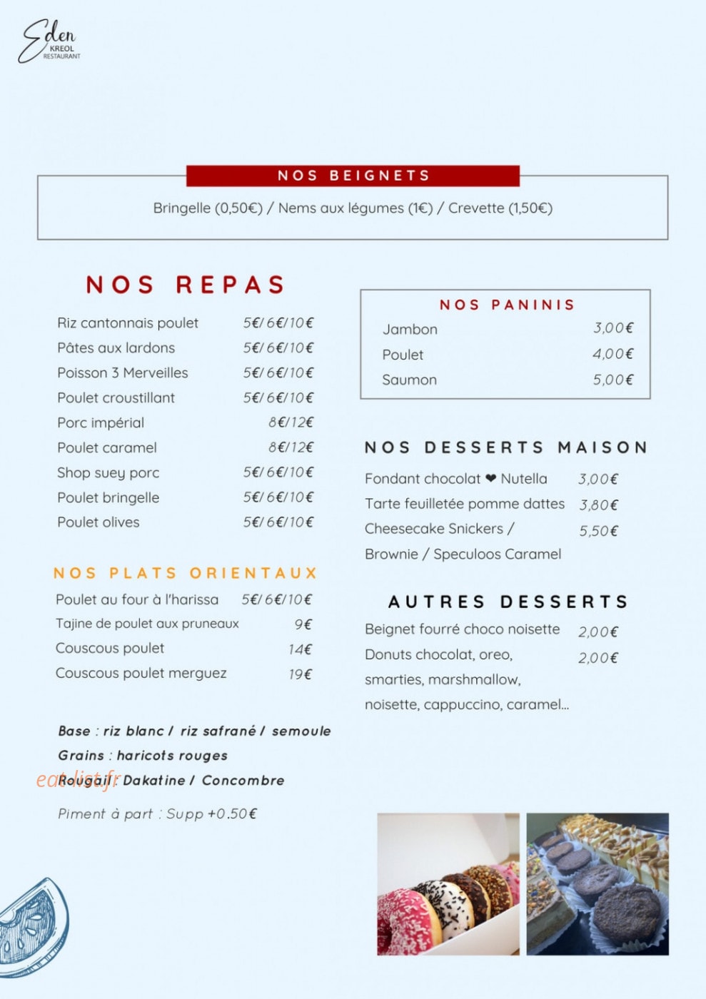 Eden Kreol — carte page 1