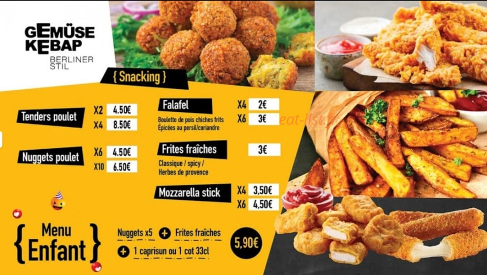 Gemüse kebap — carte page 4