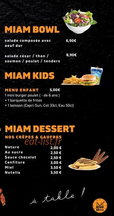 Instant Miam — carte page 5