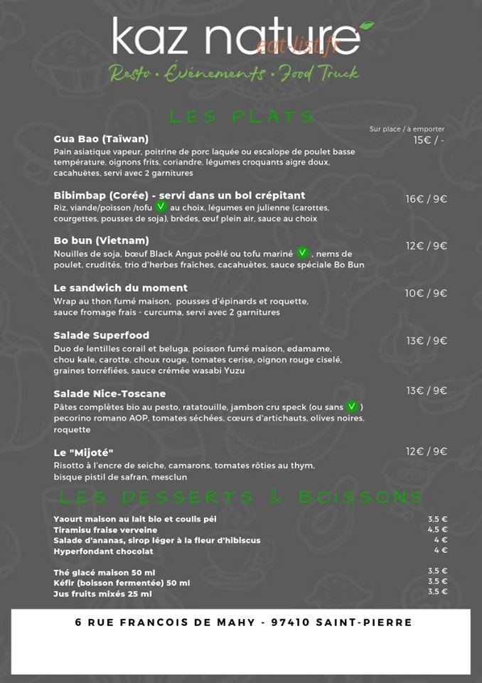 Kaz Nature — carte page 1
