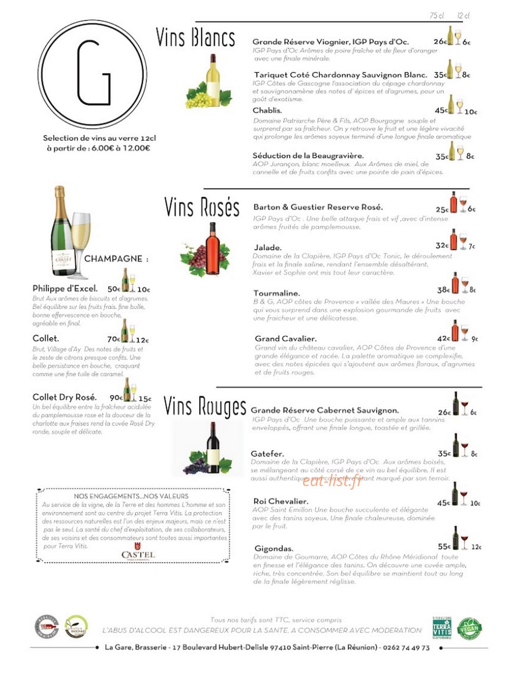 La Gare Brasserie — carte page 2