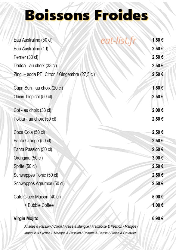 La Kaz à Fruit & aux Délices — carte page 4
