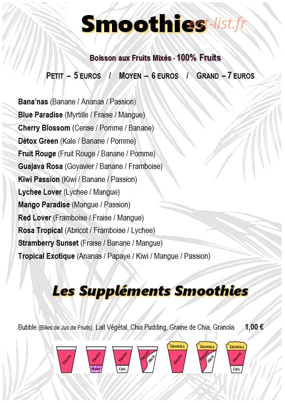 La Kaz à Fruit & aux Délices — carte page 2