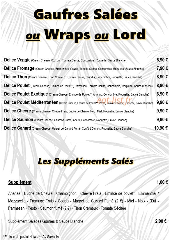 La Kaz à Fruit & aux Délices — carte page 10