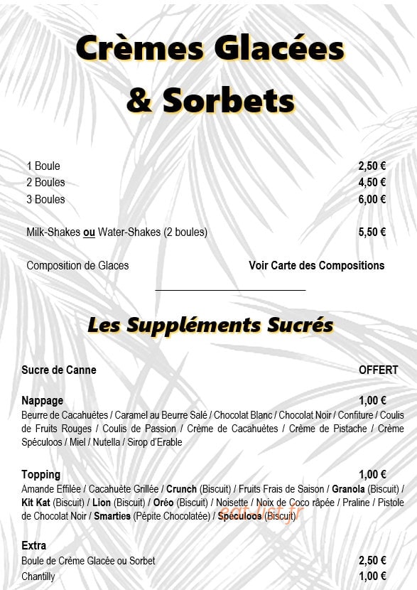 La Kaz à Fruit & aux Délices — carte page 8