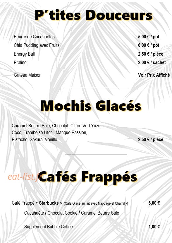 La Kaz à Fruit & aux Délices — carte page 6