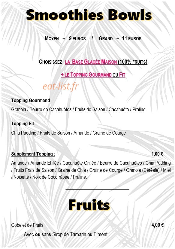 La Kaz à Fruit & aux Délices — carte page 3