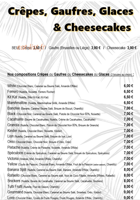 La Kaz à Fruit & aux Délices — carte page 7