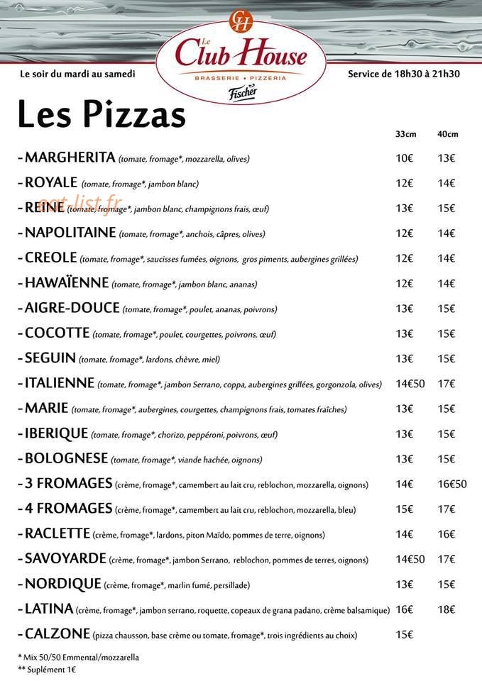 Le Club House — carte page 2