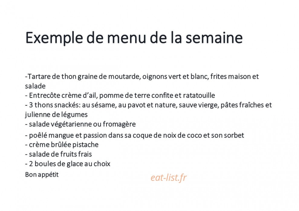 Le Flagrant Delice — carte page 1