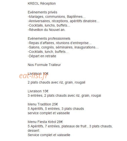 Le kreol — carte page 1