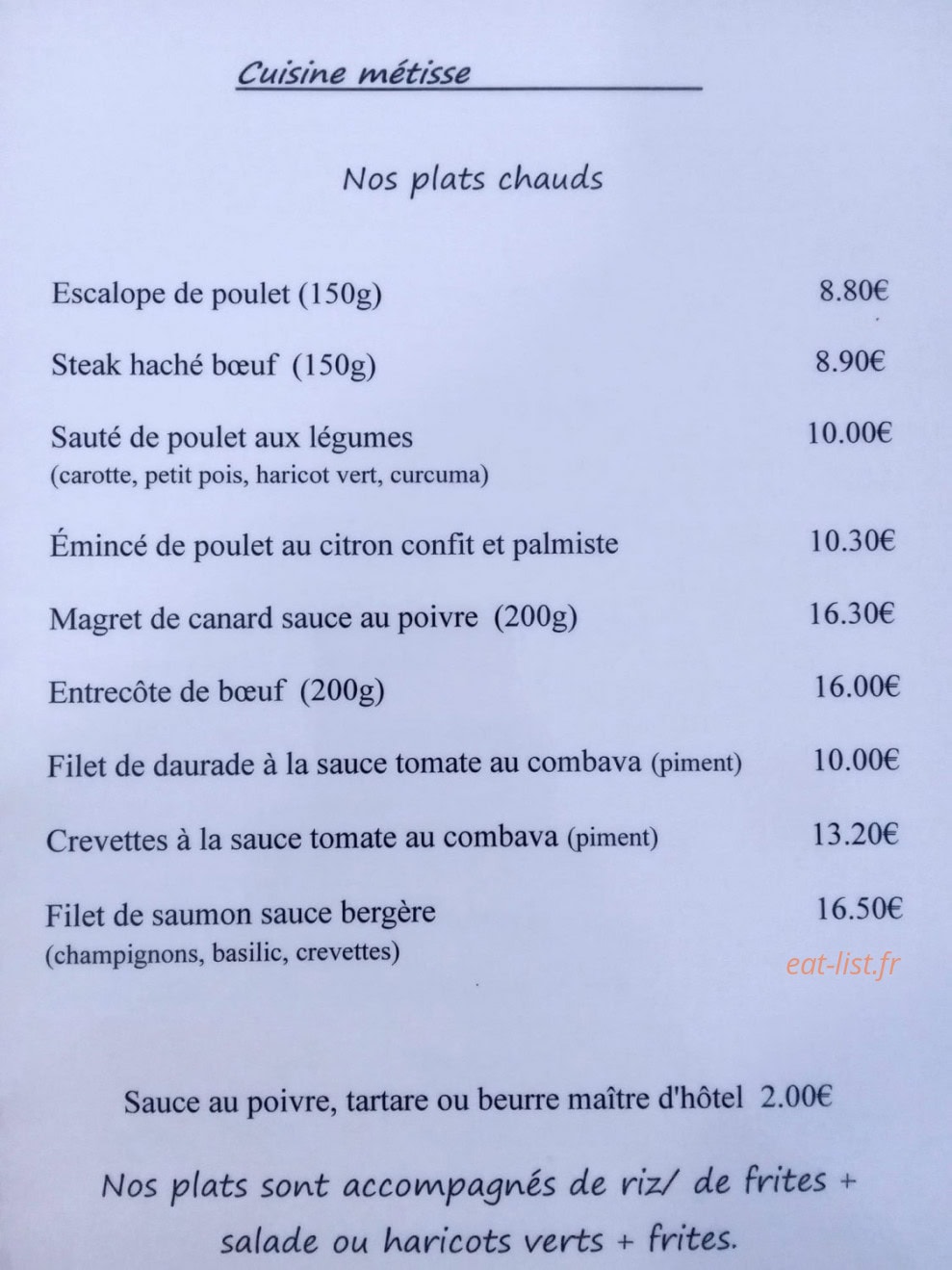Le metis — carte page 2