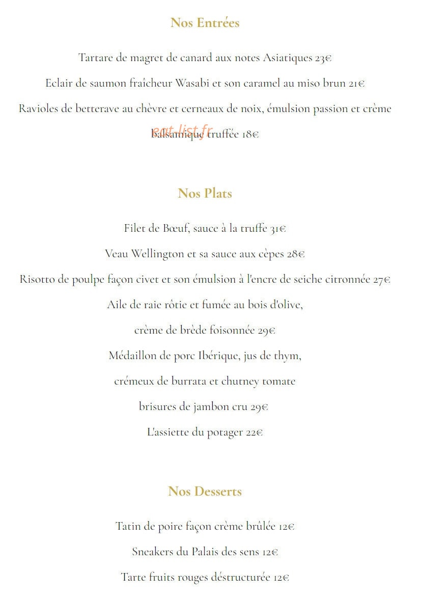Le Palais des Sens — carte page 1