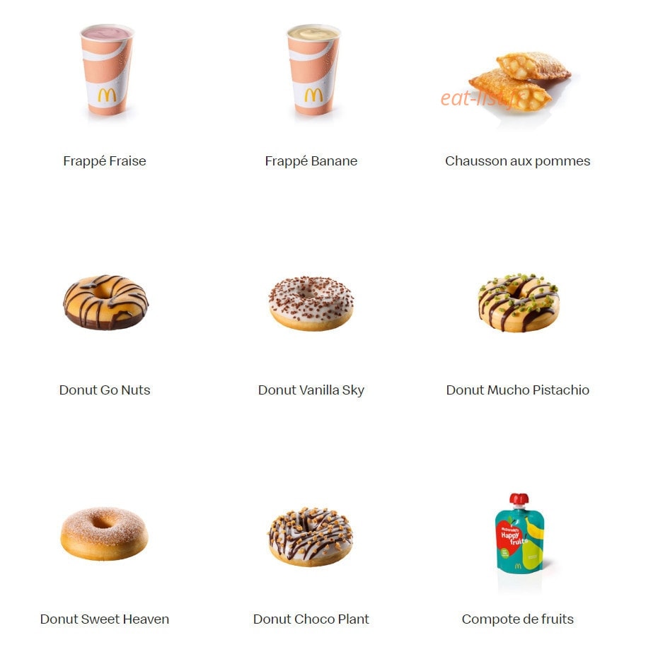 Mc Donald's — carte page 19