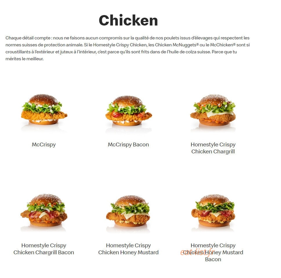 Mc Donald's — carte page 4