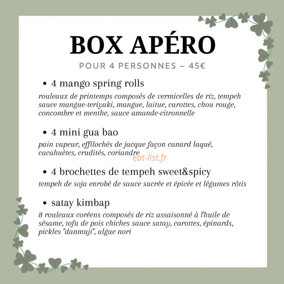 Midori Kitchen — carte page 1