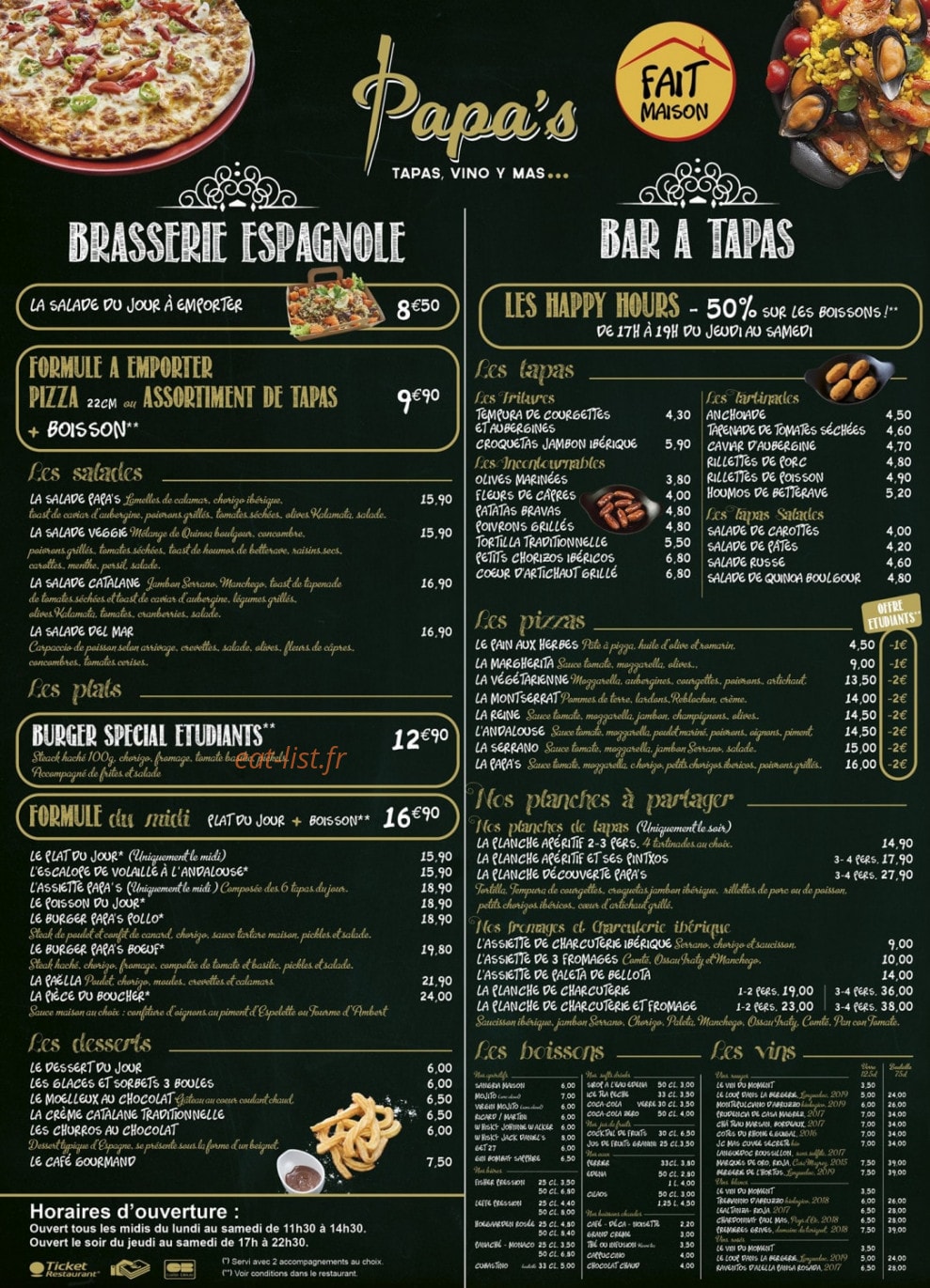 Papa's — carte page 1